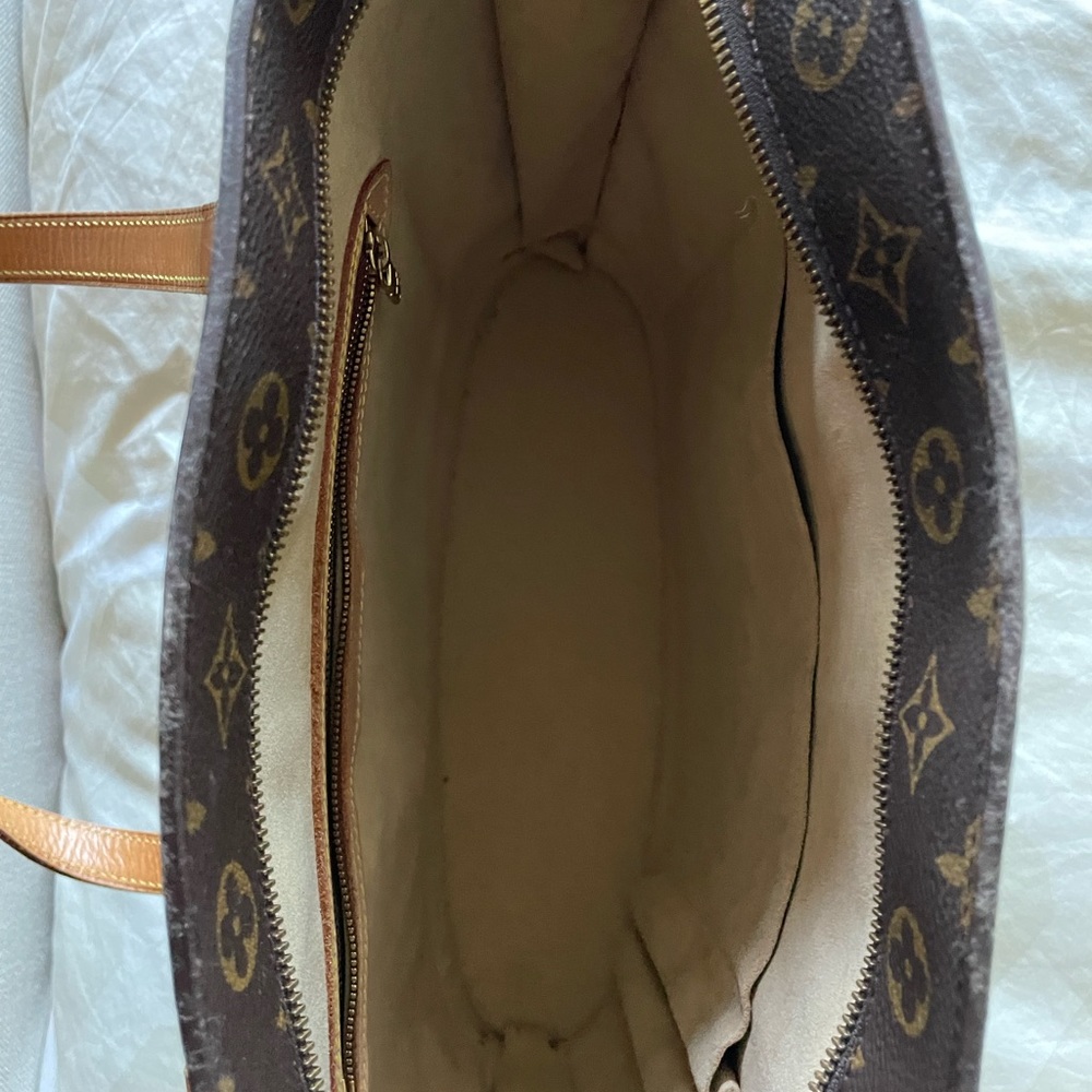 Authentic LOUIS VUITTON BABYLONE Shoulder Bag Monogram Leather Brown Nice Patina - Picture 8 of 12
